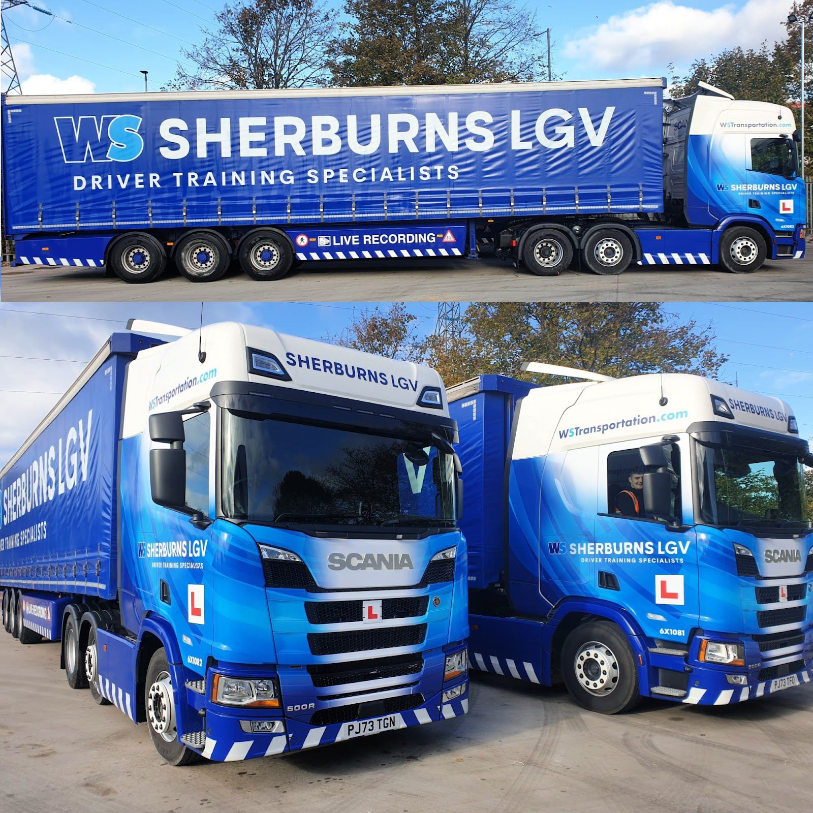WS Sherburns Scania training trucks